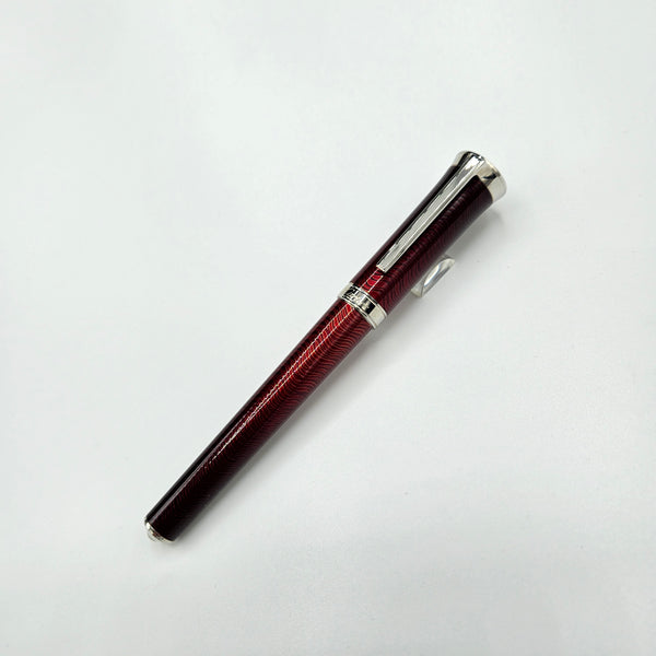 Cartier Limited Edition Art Deco Red Lacquer 18kt Gold Medium Fountain Pen