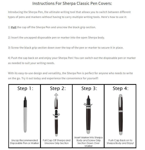 Sherpa Pen Classic Golfing Buddy Pen/Sharpie Marker Cover