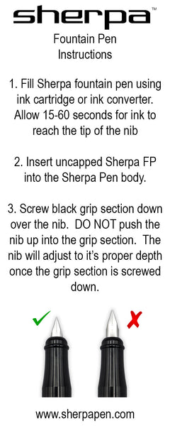 Sherpa Fountain Pen - Installation Instructions for Classic Sherpa
