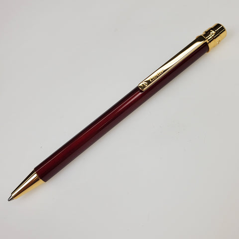 Cartier NEW Cartier Santos Burgundy and Gold Ballpoint Pen (ST150190) freeshipping - Dealports