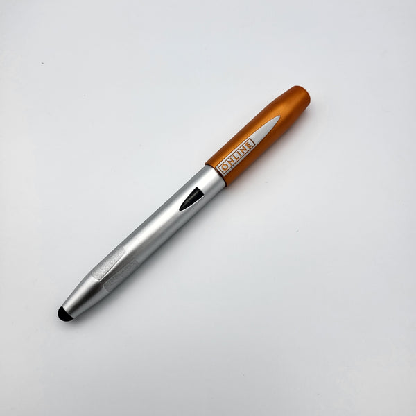 ONLINE of Germany ONLINE of Germany "Switch" Fountain Pen/Touchscreen Stylus - Orange/Satin Silver freeshipping - Dealports