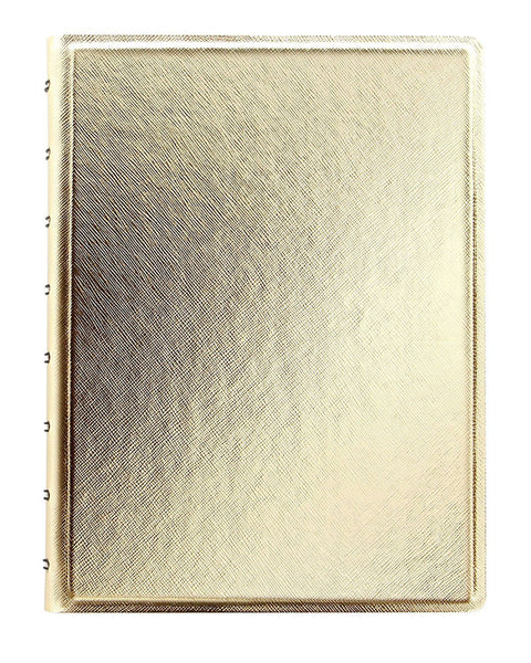Filofax Filofax A5 Refillable Notebook Saffiano Metallic Gold (115036) freeshipping - Dealports