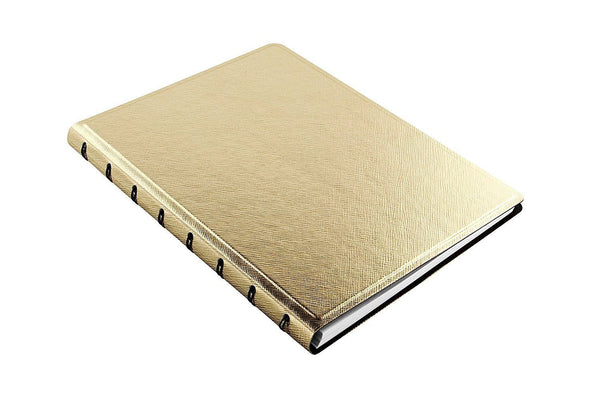 Filofax Filofax A5 Refillable Notebook Saffiano Metallic Gold (115036) freeshipping - Dealports