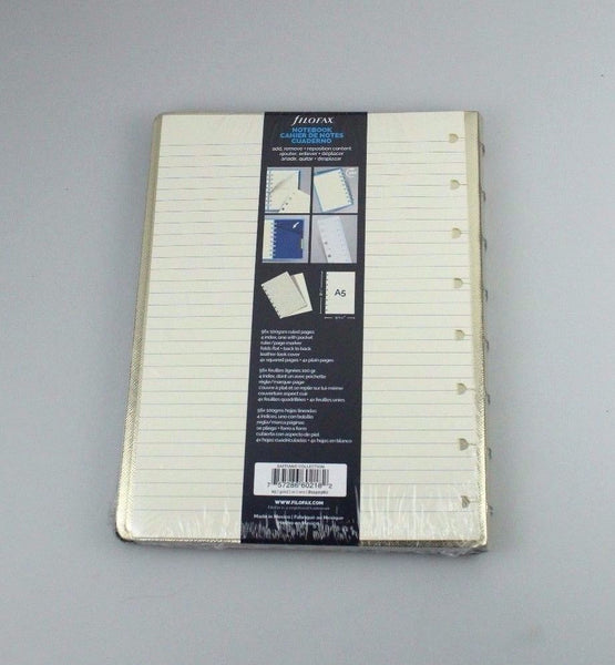 Filofax Filofax A5 Refillable Notebook Saffiano Metallic Gold (115036) freeshipping - Dealports