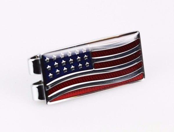 Patriot Patriot Deep-Etched, Lacquer-Filled American Flag Spring Steel Moneyclip New! freeshipping - Dealports