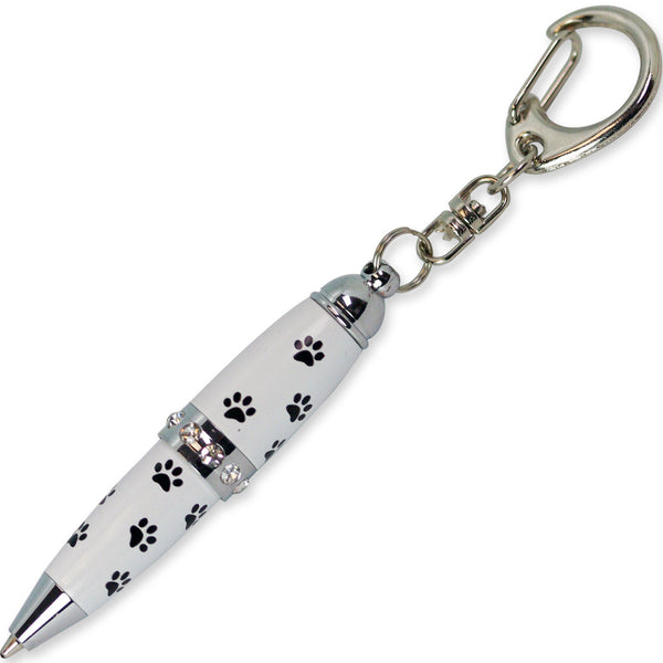 Padrino Padrino Pixie Paw Print Crystal Keychain Carabiner Ballpoint Pen freeshipping - Dealports