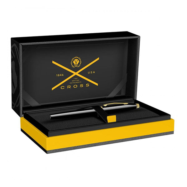 Cross Century II Classic Black w/23kt Gold Trim Rollerball Pen 414-1 NIB