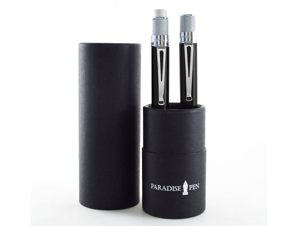 Retro 51 Tornado Black Lacquer Roller Ball/Pencil Set Paradise Pen Custom Tube