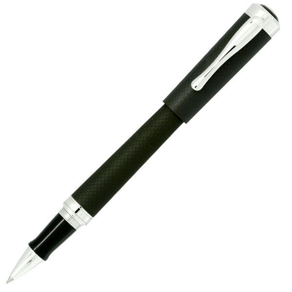 5280 5280 Aspen Matte Carbon Fiber w/Rhodium Roller Ball Pen freeshipping - Dealports