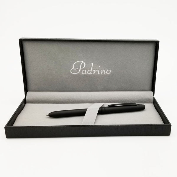 Padrino Padrino Matte Black Multi-Function Pen - Black/Red/.5mm Pencil Made in Japan freeshipping - Dealports