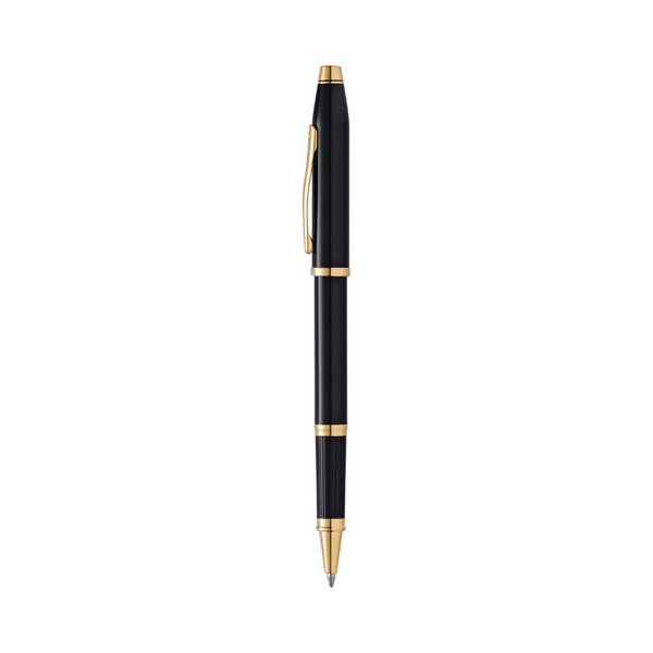 Cross Century II Classic Black w/23kt Gold Trim Rollerball Pen 414-1 NIB